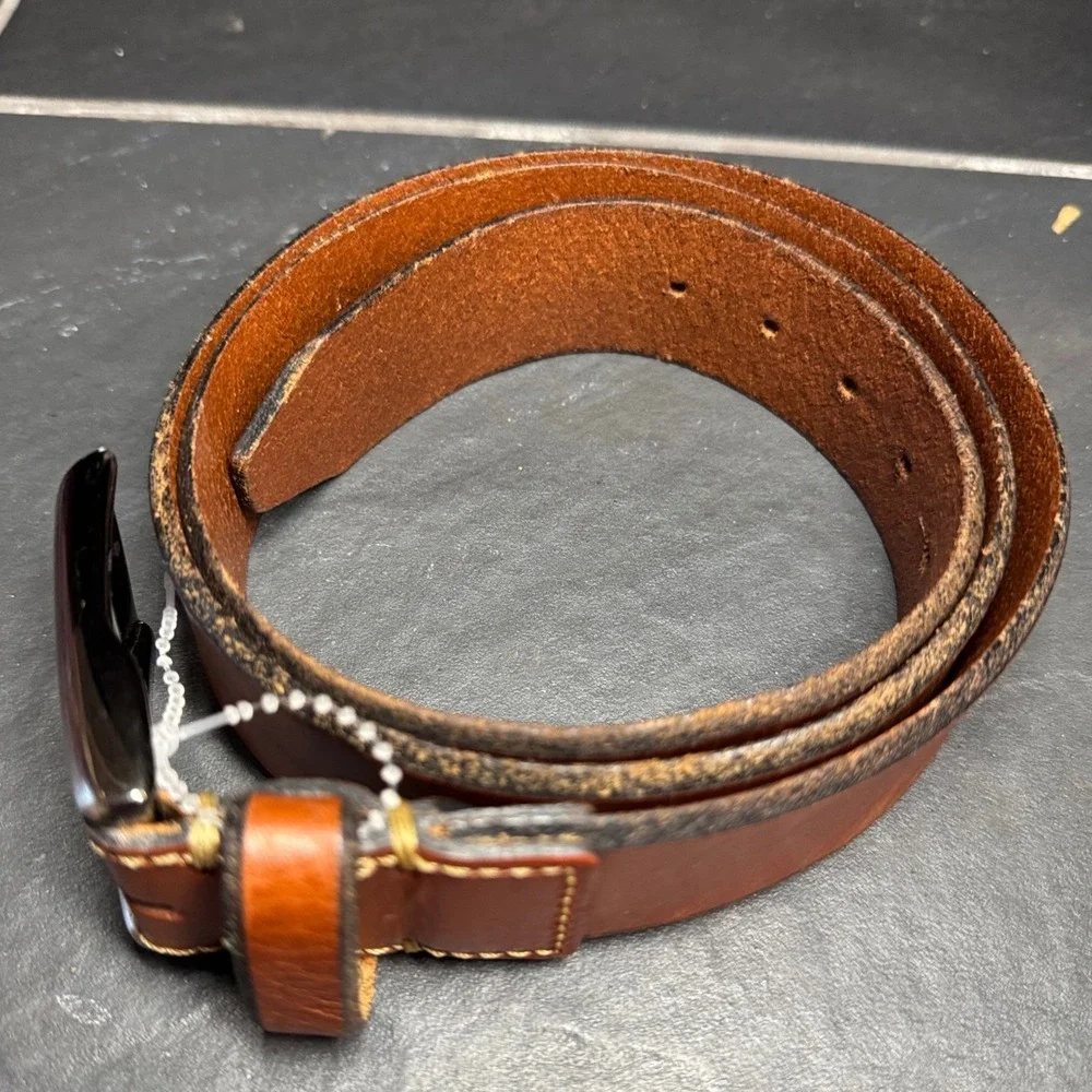 Eddie Bauer Mens Brown Genuine Leather Belt 36 BM3003E-230 Made in‎ Mexico